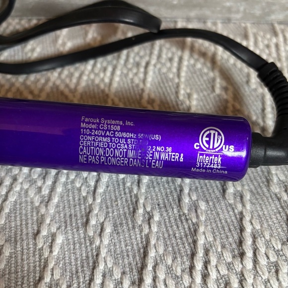 CHI Smart Gem. 3/4"  Hairstyling Hot Iron. Zirconium Titanium. Purple. Pre-owned - Picture 5 of 8